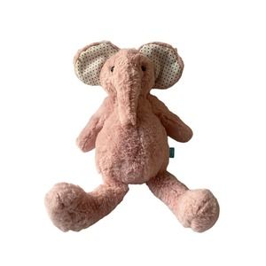 Manhattan Toy Plush Pink Elephant 14" Pattern Pals Polka Dot Ears Stuffed Animal